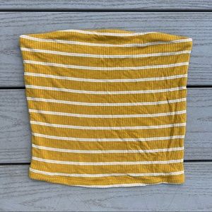 American Eagle | Women’s Yellow Stripe Tube Top